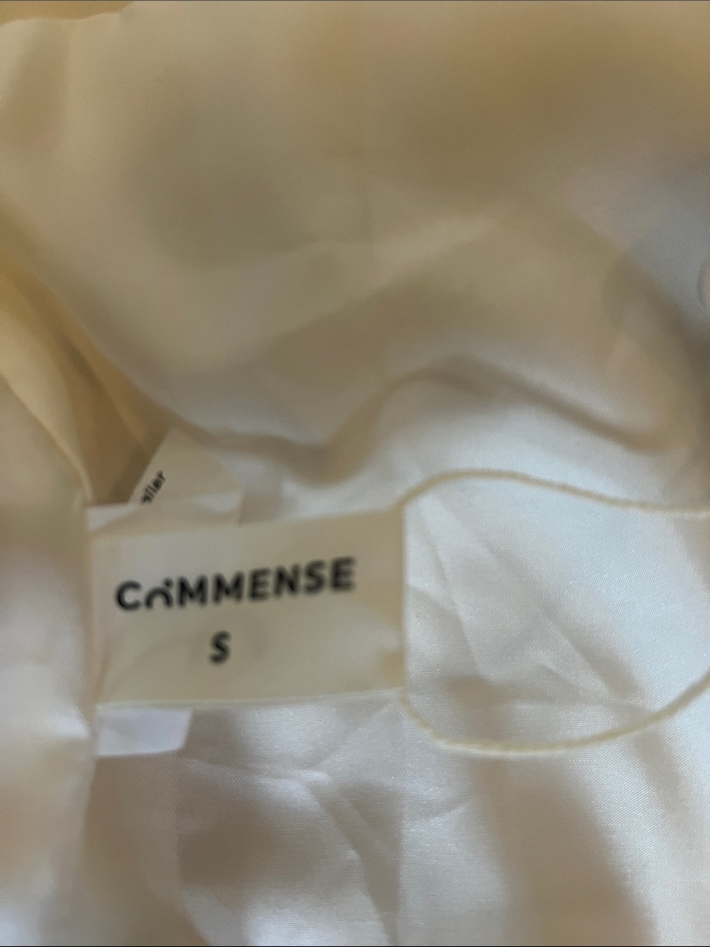 Commense Cream Button-Front Strapless Blouse - Picture 5 of 9